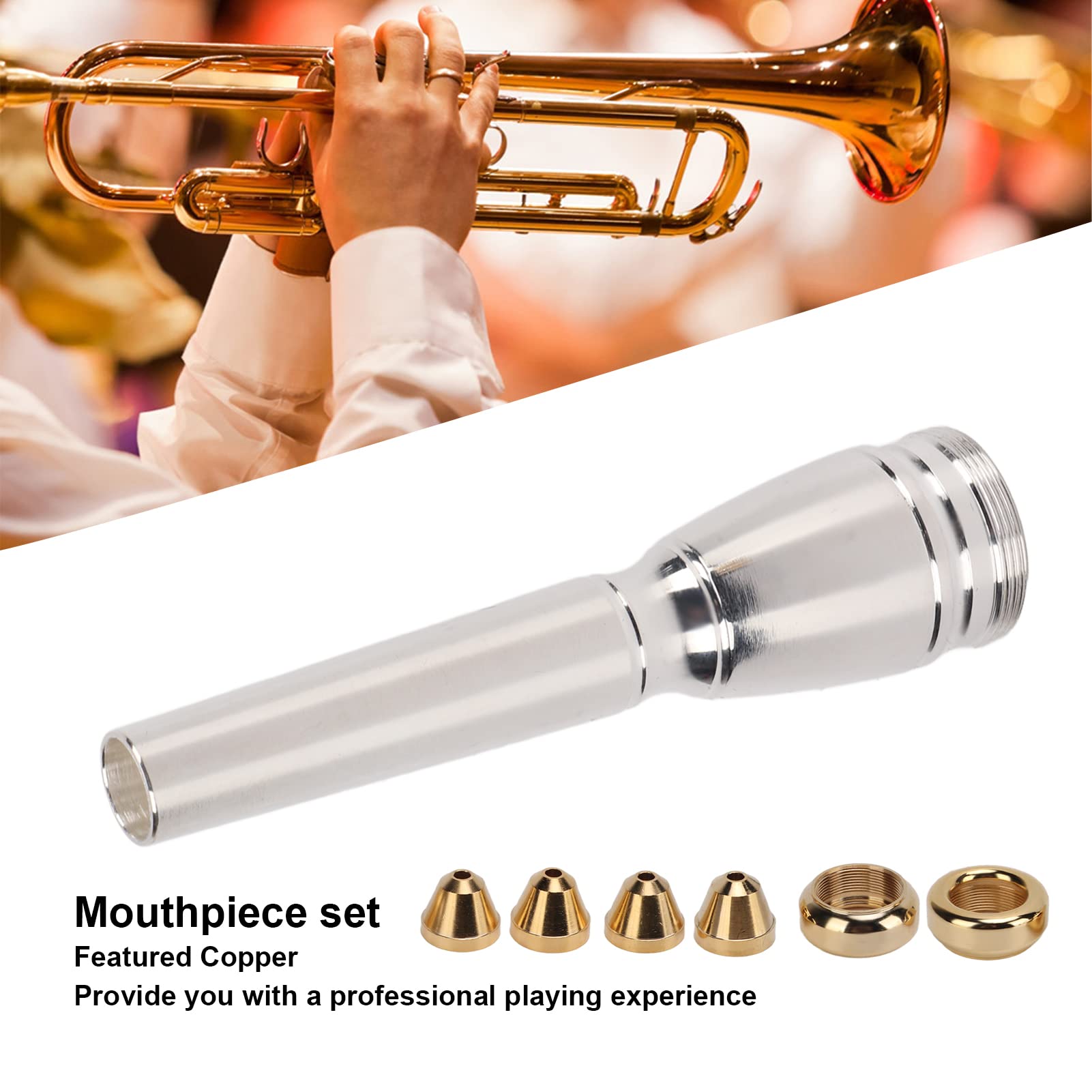 Amazon.com: Trumpet Mouthpiece Set 3C 3B 2C 2B Metal Mouthpieces